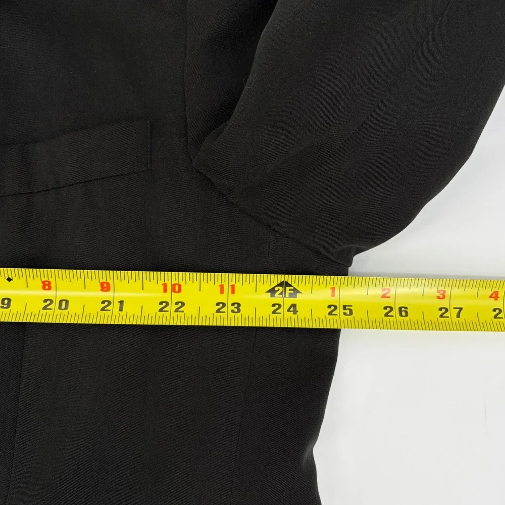 Jeffrey Banks Mens Black Three Button Blazer Sport Coat Jacket Size 48L RN 84125